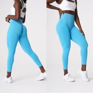 NVGTN Aqua Blue Contour Seamless Leggings
